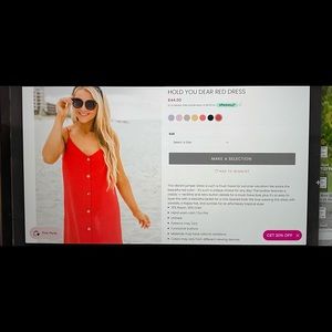 Vibrant red jumper dress